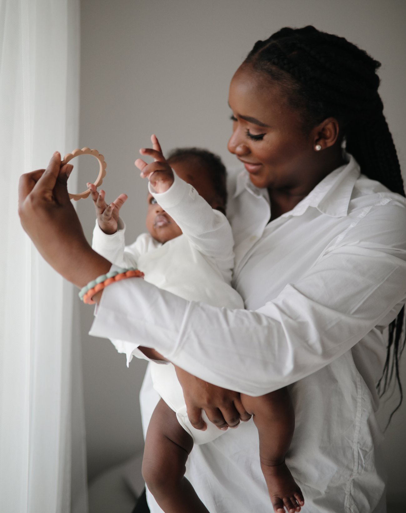 Babymarkt | Beißring-Blumen-Armband-Set