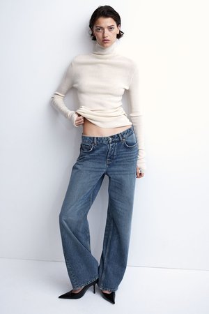 Wide Regular Jeans - Blau - Damen