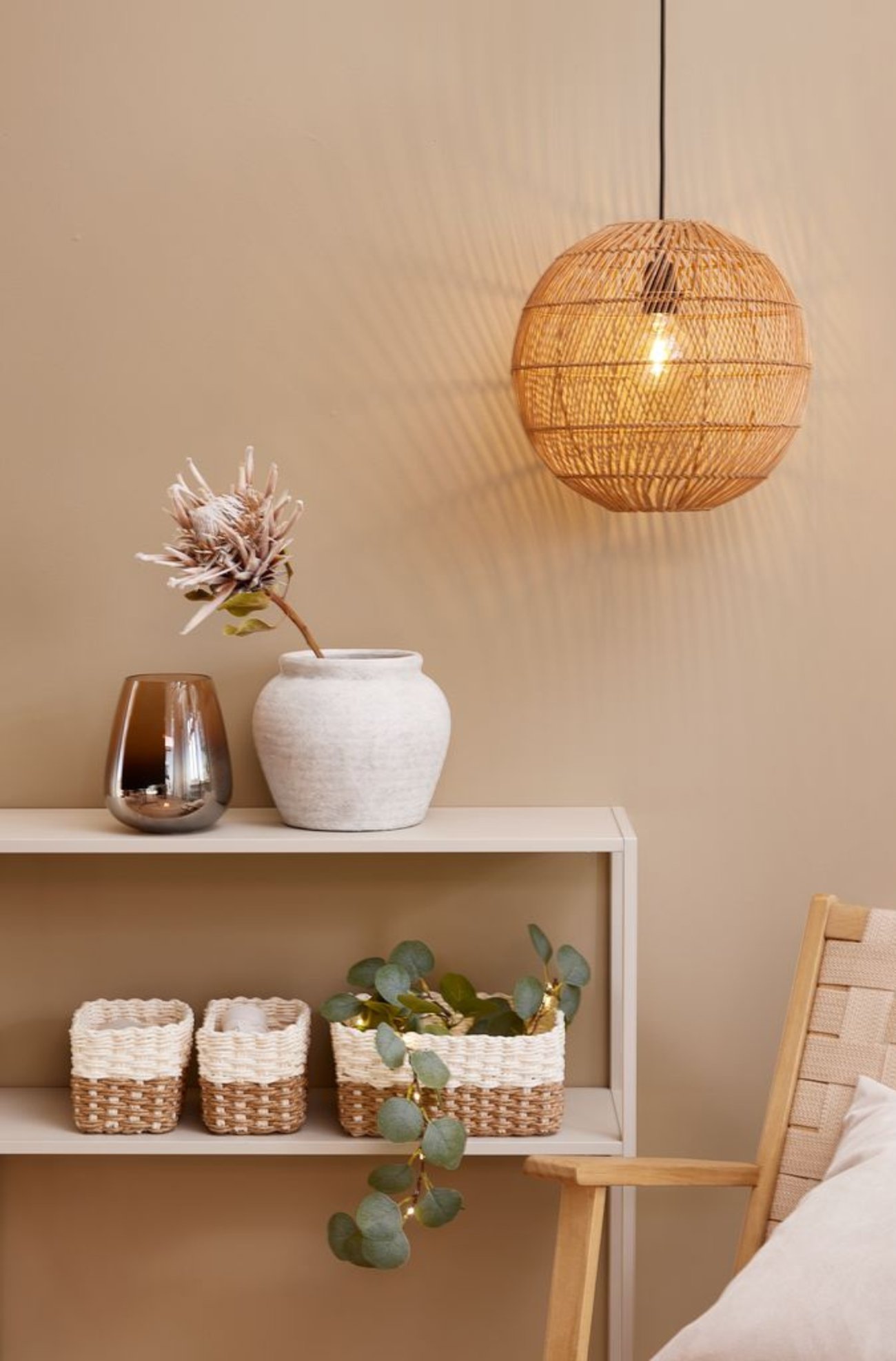 Hängeleuchte HAAKON Ø35cm Rattan