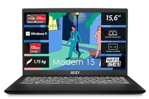 MSI Modern 15 Lifestyle & Business Laptop (15,6 Zoll)