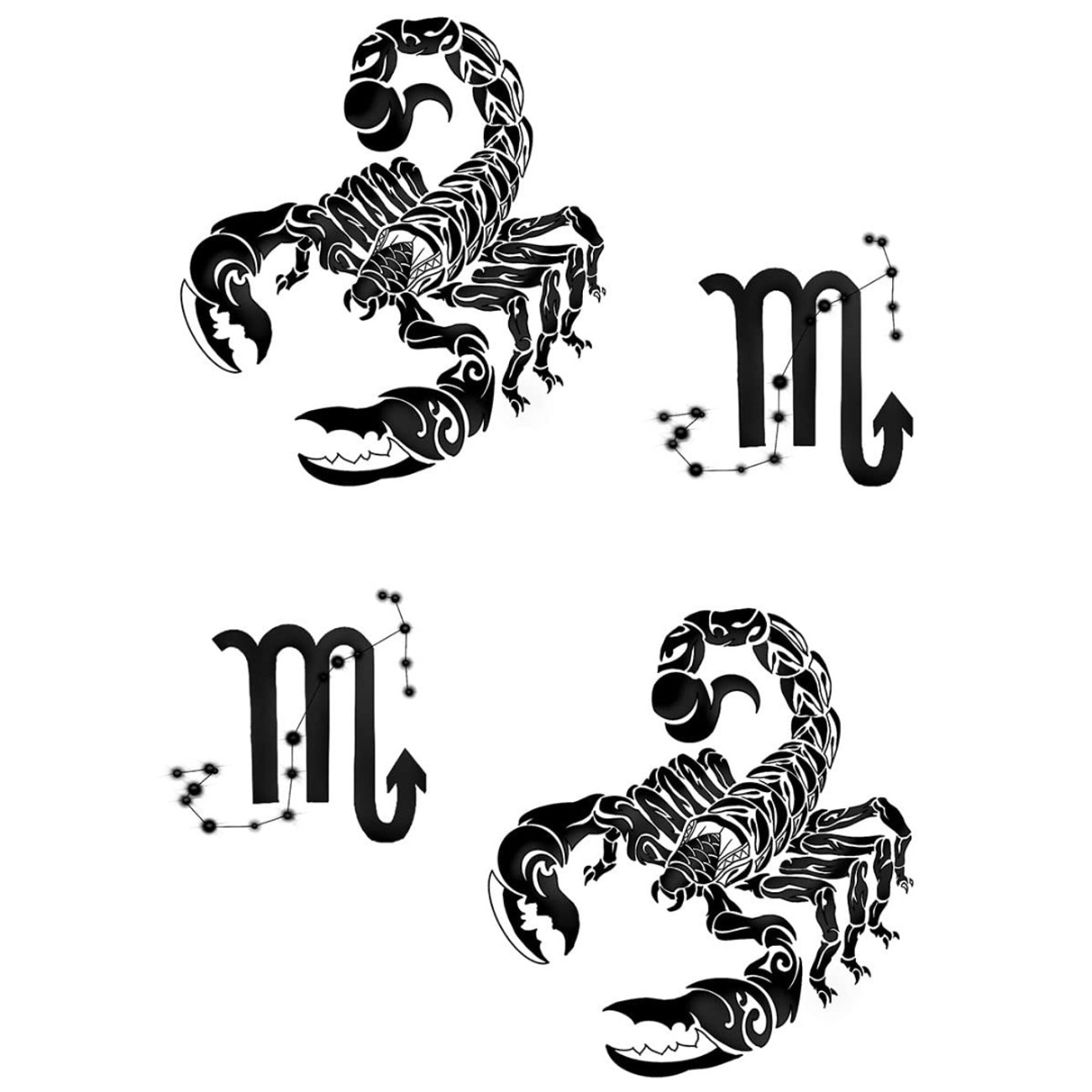 Temporäre tattoos Sternzeichen Skorpion