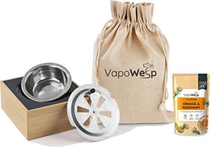 VapoWesp Räucherbox Gegen Vespen | Inkl. Pulver Orange & Rosemary 50g, Lemon Basil 100g, Happy Haily