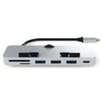 SATECHI Aluminium Typ-C Klammer Hub Pro (mit USB C, USB 3.0, Kartenleser) für iMac