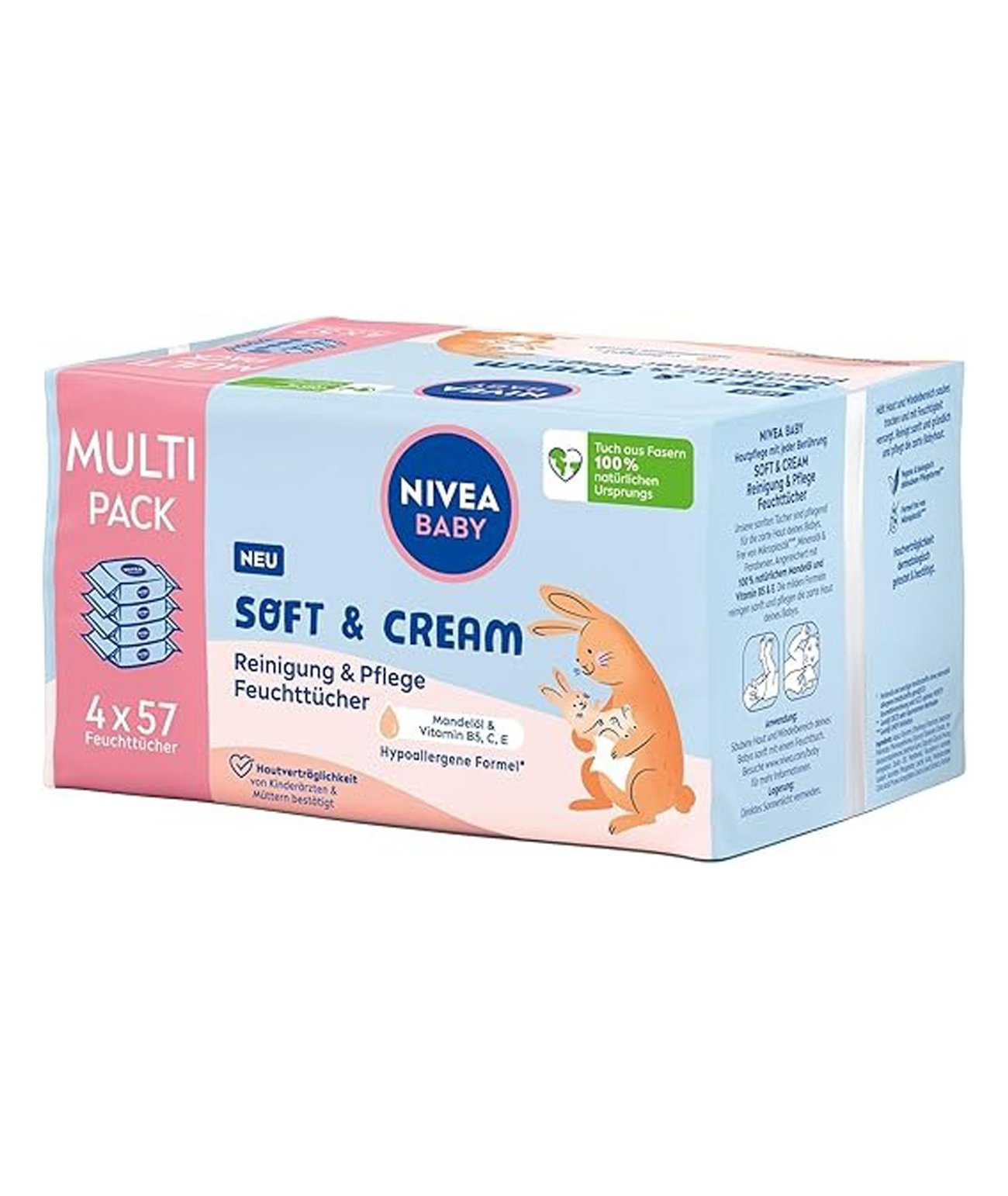 NIVEA BABY – Soft & Cream Feuchttücher (im Multipack)