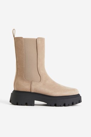 Chunky Chelseaboots - Beige