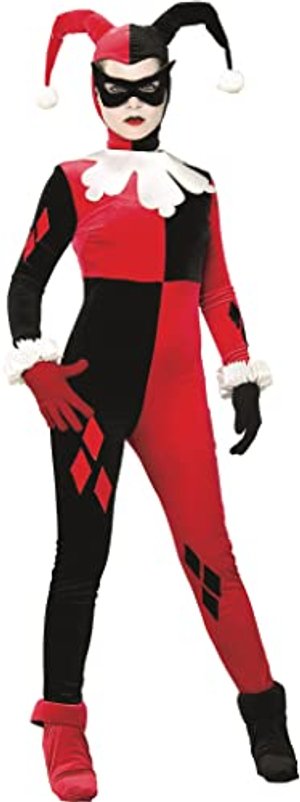 Rubie's (888102XS) offizielles Super-Villain Harley Quinn Jumpsuit-Kostüm für Damen, Größe XS