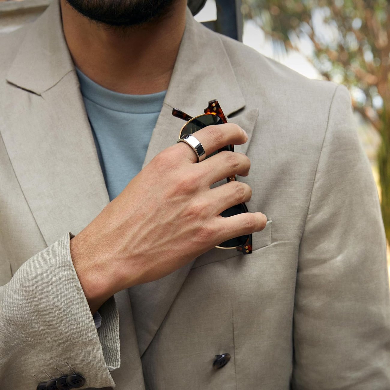 OURA Gen3 Heritage Smart-Ring - Größe 9, Silver | Wearable