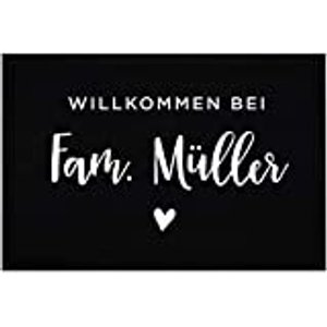 SpecialMe® Fußmatte Willkommen bei Familie [Wunschname], 60x40cm