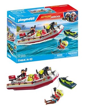 PLAYMOBIL Action Heroes 71464 Feuerwehrboot mit Aqua Scooter