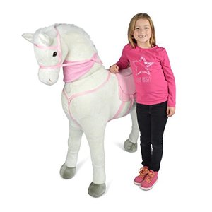 Pink Papaya Giant Riesen XXL Kinderpferd, Luna, 125 cm Plüsch-Pferd zum reiten, Fast lebensgroßes Sp