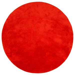 STOENSE Teppich Kurzflor - rot 195 cm