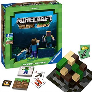 Ravensburger Familienspiel 26132 - Minecraft Builders & Biomes - Gesellschaftsspiel für Kinder und E