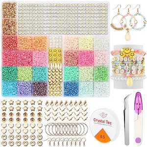 NORSHY Perlen zum Auffädel und Ohrring-Zubehör, 12200 Stück