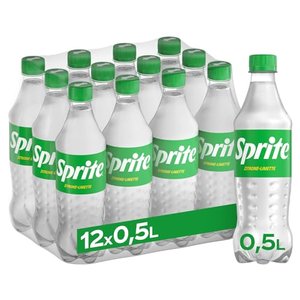 Sprite, Erfrischungsgetränk mit Limetten und Zitronen Geschmack Einweg-Flasche (12 x 500 ml)