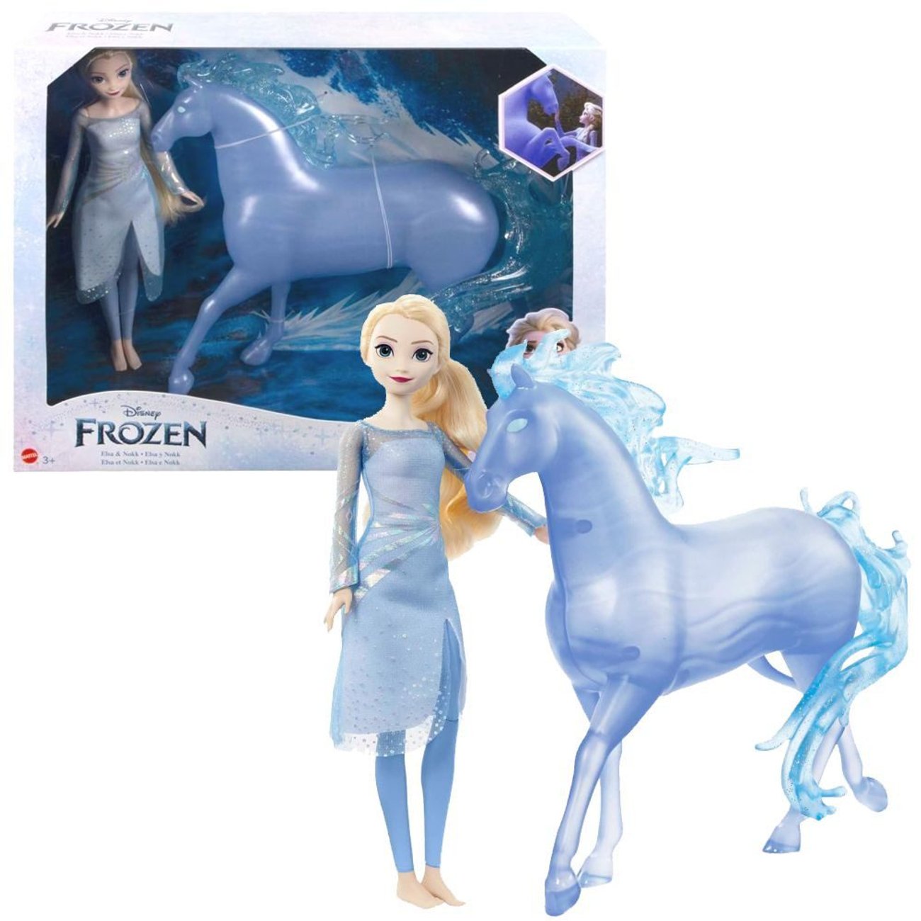 Puppe Elsa & Pferd Nokk