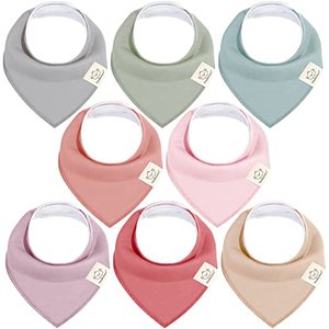 8 Stück Unisex Bandana Lätzchen Baby, Super Absorbierende Halstücher