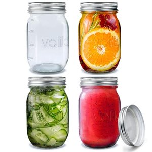 Mason Jar mit Deckeln - 490 ml