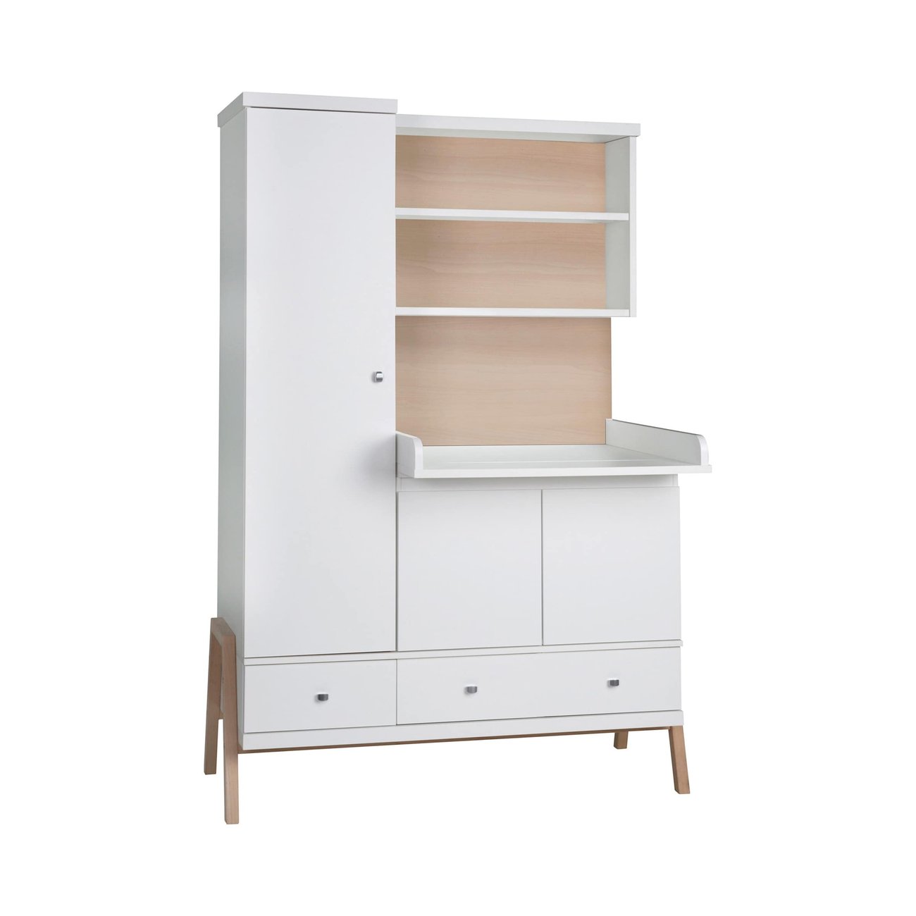 Kleiderschrank und Wickelkommode Holly Nature