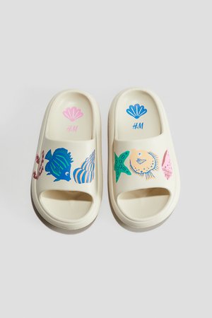 Chunky Badesandalen mit Printmotiv