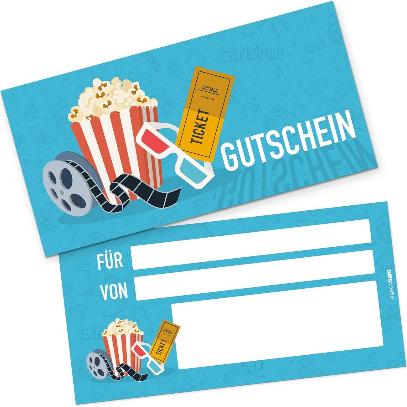 Geschenkgutschein Verpackung Kino