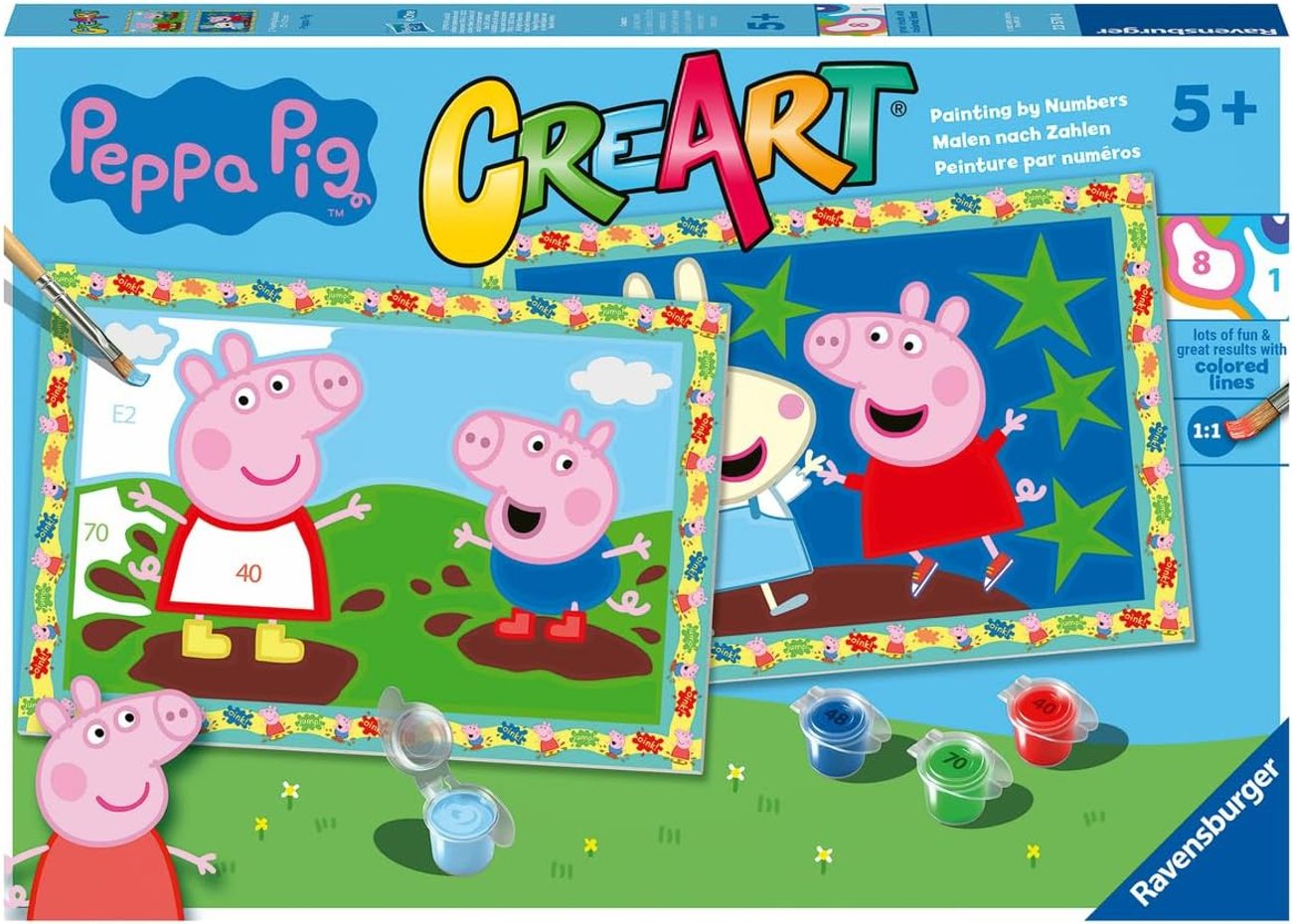 Ravensburger - Creart Serie Junior 2 x Peppa Wutz | Malset für Kinder
