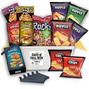 Tise Süsswaren Chips n Chill Box - Die Box zum Snacken (1Kg /12 Tüten)