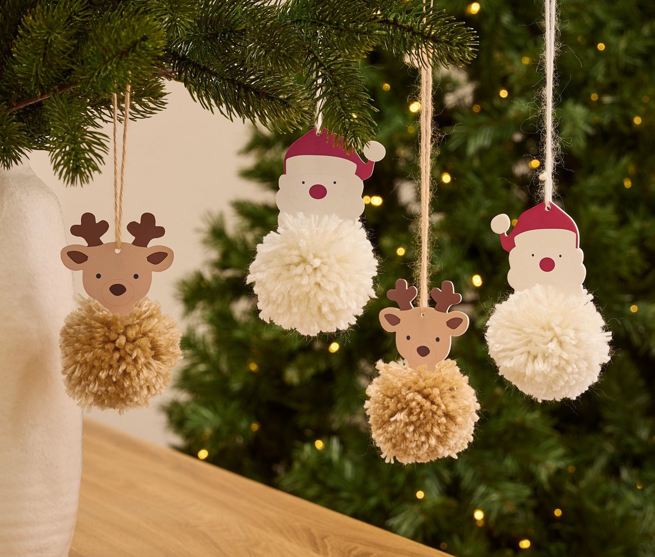 Weihnachts-Pompom-Bastel-Set