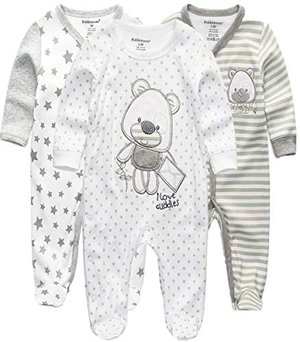 Kiddiezoom Baby-Schlafstrampler, 3er Pack