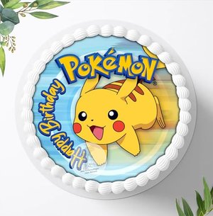 Pikachu-Zuckerbild für Kuchen