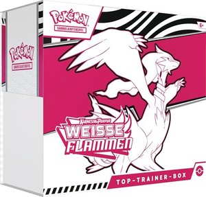 Pokémon-Sammelkartenspiel: Top-Trainer-Box Karmesin & Purpur – Weiße Flammen