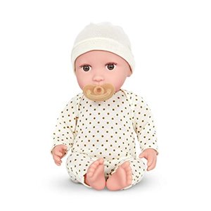 Babi Baby Puppe mit Kleidung in Cremefarben