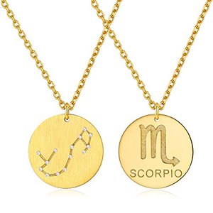ChicSilver 925 Gold Sternzeichenkette Scorpion Kette