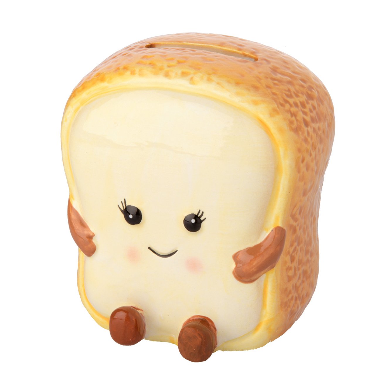 Kleine Spardose im Toast-Design