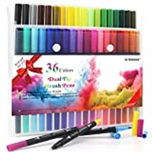 HELESIN Filzstifte, Brush Pen Set, 36 Farben Pinselstifte