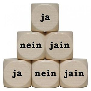 "ja-Nein-Jain" Holzwürfel 