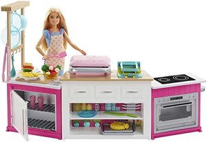 Barbie Ultimate Kitchen, 20+ Barbie-Zubehörteile