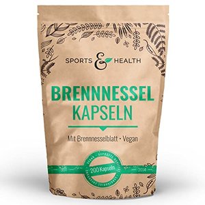 Brennnessel Kapseln - 200 Kapseln - Hochdosiert 900mg pro Tagesdosierung - Vegan