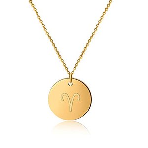 Sternzeichen Kette Widder Gold 18 Karat - Wasserfest I Vergoldete Halskette mit Horoskop Anhänger I 