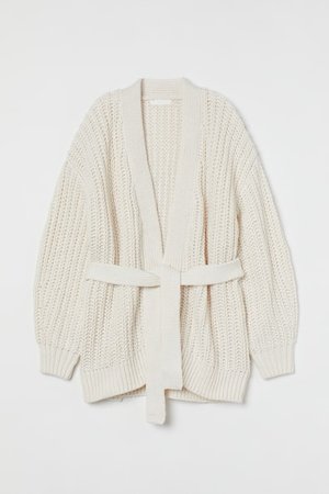 Cardigan mit Bindegürtel