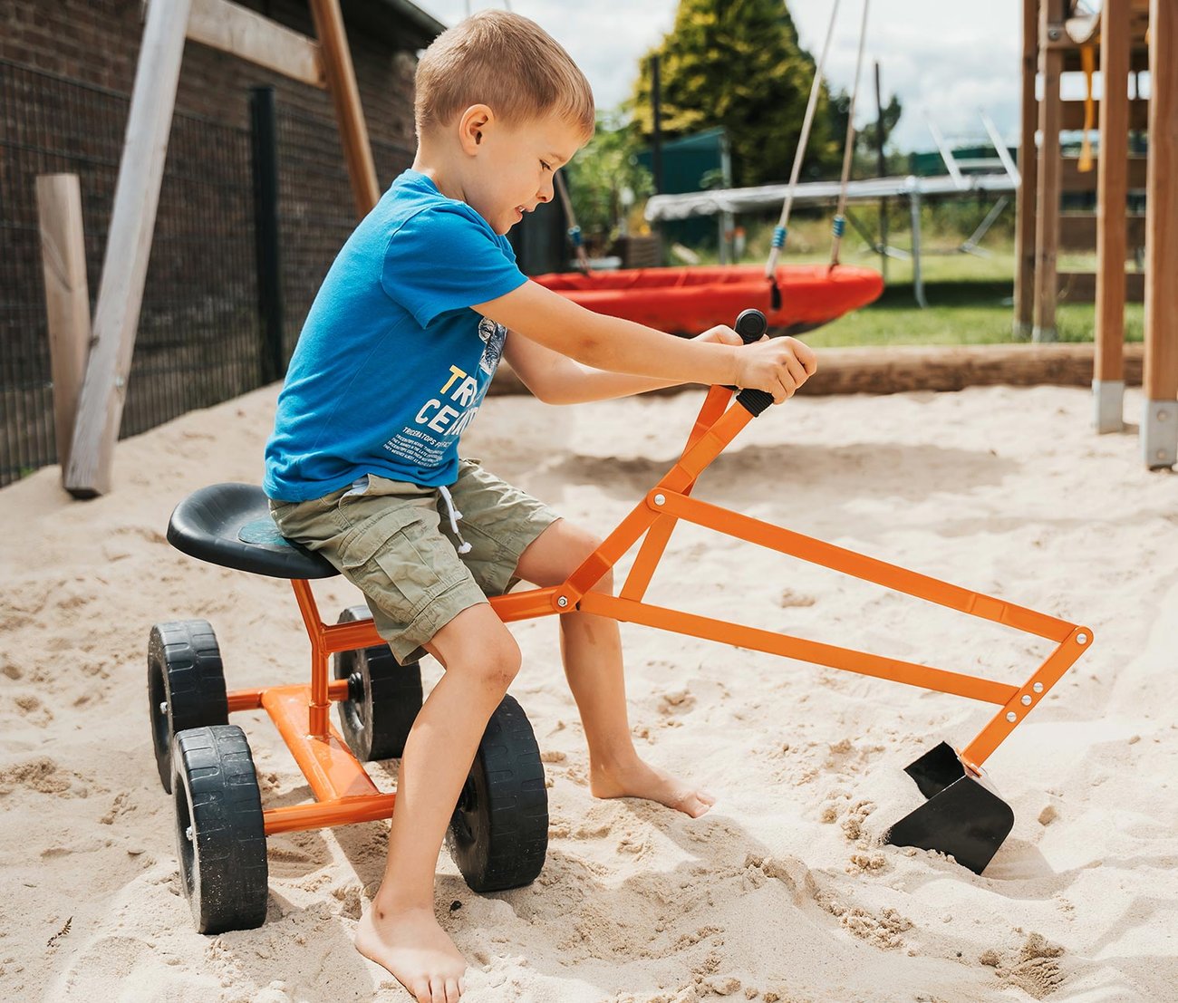 small foot Bagger mit Rädern
