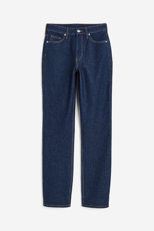 Vintage Straight High Jeans - Blau