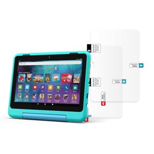 Amazon Fire HD 8 Kids Pro-Tablet (32 GB, blaugrün) + Klare Bildschirmschutzfolie (2er-Pack)