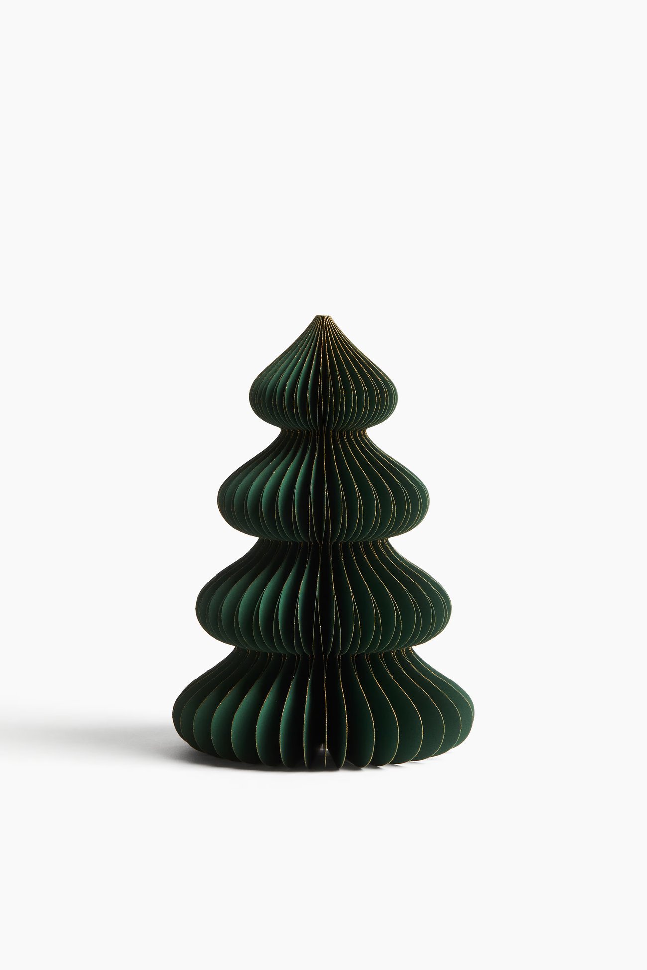 Kleine Tannenbaumdekoration aus Papier - Grün