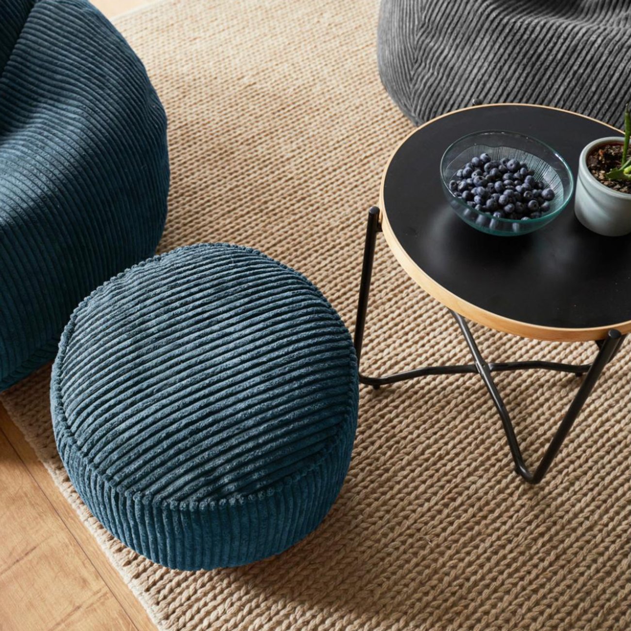 Lumaland Sitzsack Pouf aus Cord