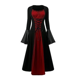 Gothic-Kleid mit Trompetenärmeln