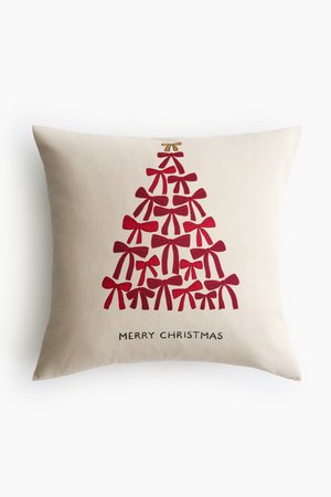 Printed cushion cover - Cremefarben