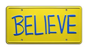 „Ted Lasso“-Schild: BELIEVE