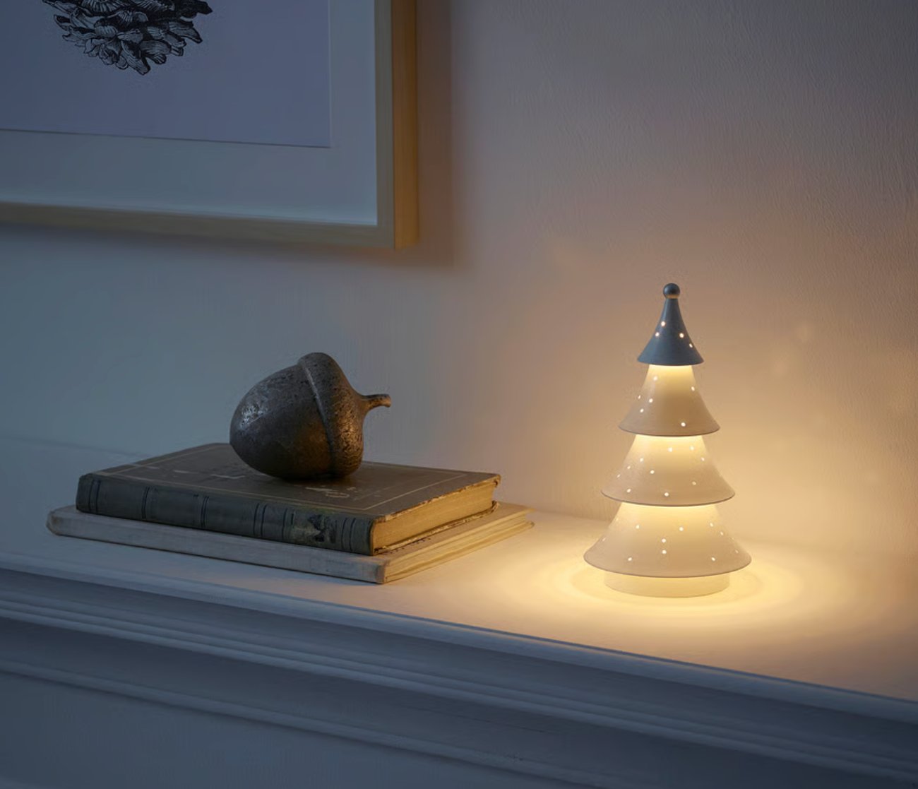 STRÅLA Dekotischleuchte, LED - Bäume Metall/batteriebetrieben 18 cm