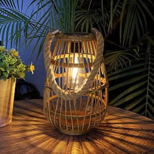 Pearlstar Rattan-Solarleuchte