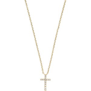 FAVS Kette mit Diamantbesetztem Kreuzanhänger